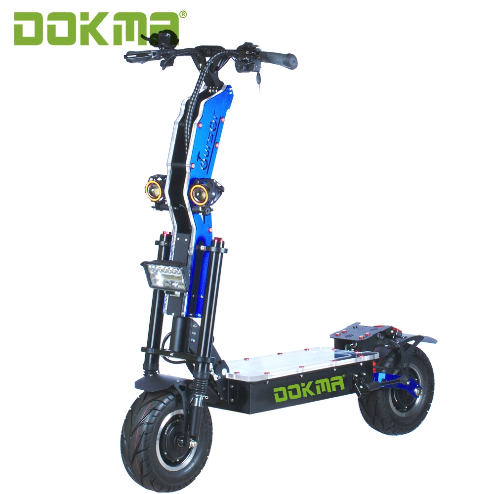 Dokma 13 Inch New 72V 7000W Customized OEM Dtoursor on Road Foldable Electric Dual Motor 2 Wheels City Electric E Scooter for Adult